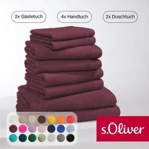 s.Oliver Handtuch Set "s.Oliver, Premium Qualität, 600 gr/m²" Set 8 Stk. Walkfrottier 2 Gästetücher 30x50, 4 Handtücher 50x100, 2 Duschtücher 70x140