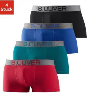 s.Oliver Hipster (Packung, 4-St) knapp sitzende Boxershorts für Herren aus Baumwoll-Mix