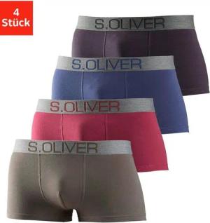 s.Oliver Hipster (Packung, 4-St) knapp sitzende Boxershorts für Herren aus Baumwoll-Mix