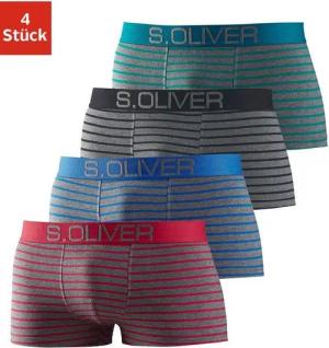 s.Oliver Hipster (Packung, 4-St) knapp sitzende Boxershorts für Herren aus Baumwoll-Mix