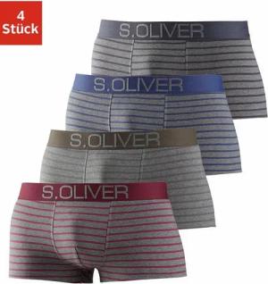 s.Oliver Hipster (Packung, 4-St) knapp sitzende Boxershorts für Herren aus Baumwoll-Mix