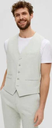 s.Oliver Jackenblazer Indoor-Weste S.ONICE s.O PURE: Anzugweste aus Leinenmix