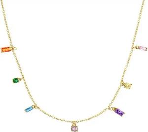 s.Oliver Kette mit Anhänger Regenbogen, mit Zirkonia (synth)