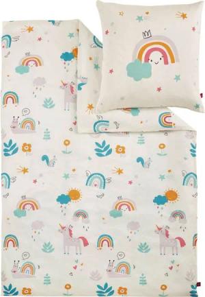 s.Oliver Kinderbettwäsche Satinbettwäsche s.Oliver Junior, Mako-Satin, in verschiedenen Designs: Tiere Safari Afrika, Dino, Weltall, Einhorn