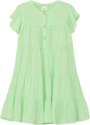 S.Oliver Krepp-Kleid Flügelarm Volant