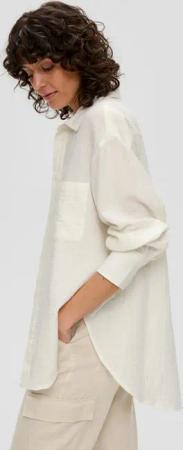 s.Oliver Langarmbluse Bluse Musselinbluse im Oversized Fit