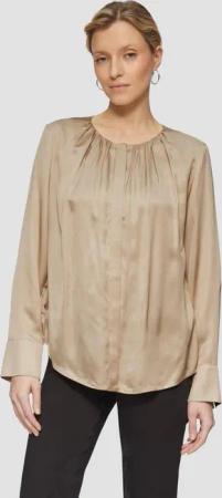 s.Oliver Langarmbluse Bluse Satinbluse mit Raffung und verdeckter Knopfleiste