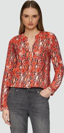 s.Oliver Langarmbluse Bluse Strukturierte Bluse aus Viskosemix