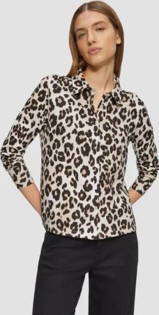 s.Oliver Langarmbluse T-Shirt Elastische Hemdbluse aus Jersey