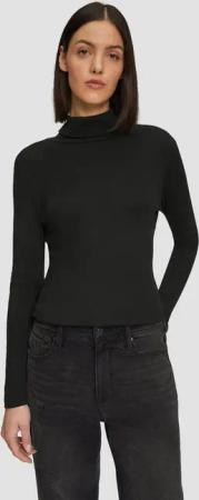 s.Oliver Langarmshirt T-Shirt Elastisches Langarmshirt mit Rollkragen