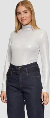 s.Oliver Langarmshirt T-Shirt Langarmshirt mit Silber-Coating im Slim Fit