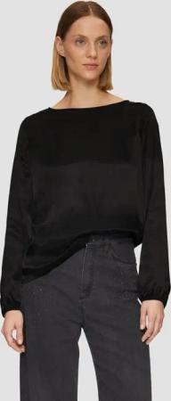 s.Oliver Langarmshirt T-Shirt Satiniertes Blusenshirt aus Viskose