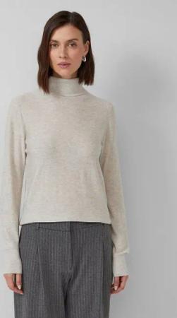 s.Oliver Longpullover Strickpullover Rollkragenpullover mit feinen Pailletten
