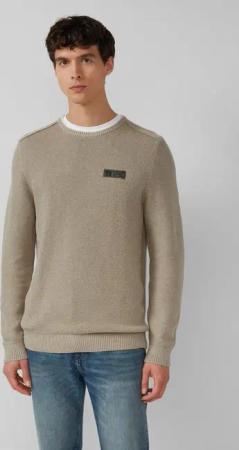 s.Oliver Longpullover Strickpullover Strickpullover aus Baumwolle mit Struktur