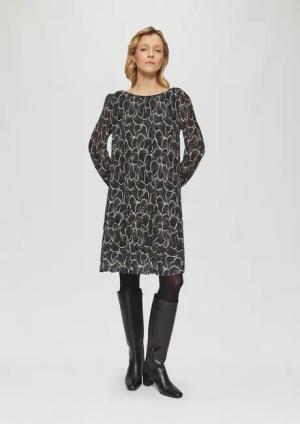 s.Oliver Minikleid Kleid Plissiertes Kleid aus Chiffon