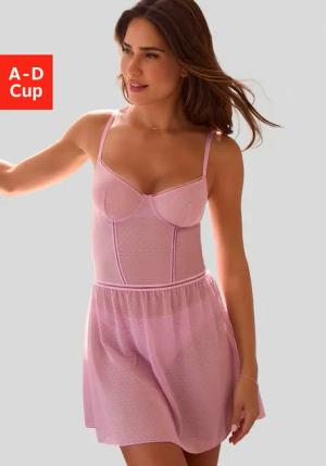 S.OLIVER Negligé Damen lightpink Gr.90 Cup D
