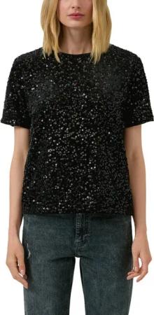 s.Oliver Paillettenshirt kurzarm und mit Rundhals