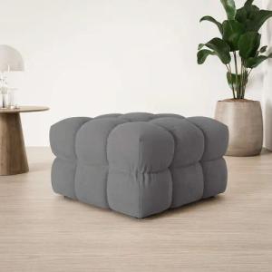 s.Oliver Polsterhocker "COBBO Sitzhocker Bubble-Optik, Maße B/T/H: 80/80/48 cm" passend zum Sofa, moderne Steppung und hoher Sitzkomfort