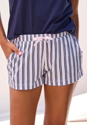 S.OLIVER Pyjamashorts Damen schwarz - weiß - gestreift Gr.32/34