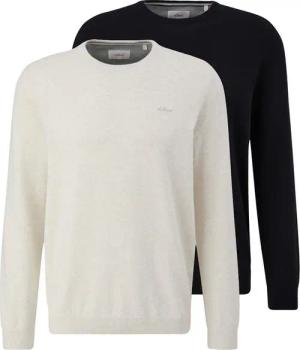 s.Oliver Rundhalspullover 2er Pack Basic (Spar-Set, 2-tlg) Pullover - Baumwolle - Atmungsaktiv - Angenehm weiches Material