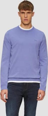 s.Oliver Rundhalspullover Casual (1-tlg) Rundhals. langarm, Logo-Stickerei