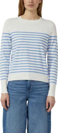 s.Oliver Rundhalspullover mit Streifenmuster