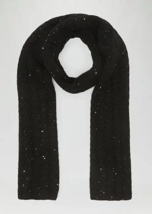 s.Oliver Schal Tuch, Strukturierter Schal mit feinen Pailletten