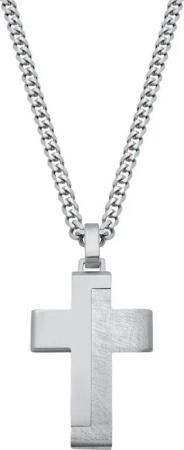 s.Oliver Silberkette Panzerkette mit Kreuz Anhänger - s.Oliver Jewelry Modell: 2024253