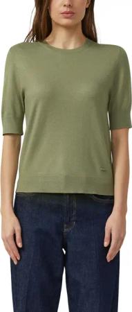 s.Oliver Strickpullover Halbarm-Strick mit Viskose