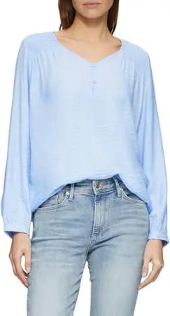 s.Oliver Strukturierte Bluse aus Viskosemix mit Smok-Details