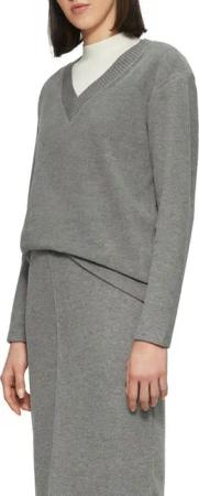 s.Oliver V-Ausschnitt-Pullover in melierter Optik