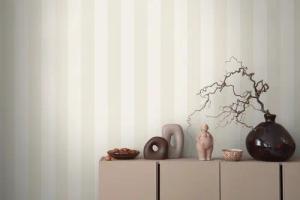 s.Oliver Vliestapete "Streifen Tapete, Farbe Beige Creme" längsgestreift strukturiert skandinavische Wandtapete Vintage für Wohnzimmer, Küche, Landhaus