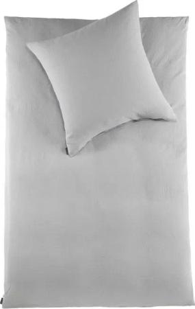 soma Bettwäsche Set Musselin 135x200 Baumwolle Graublau silber grau, Baumwolle, 2 teilig, Geschenkidee atmungsaktiv weich sale Reißverschluss Partner Sommer