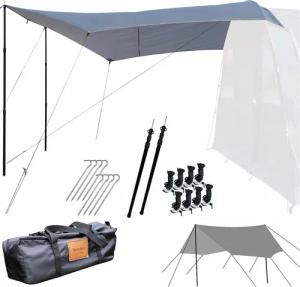 Sonnensegel Spirit 330 x 310 cm - Wetterschutz mit Teleskopstangen