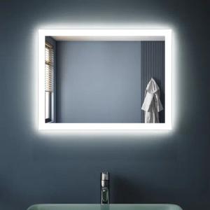 SONNI Badspiegel Badezimmerspiegel LED Spiegel Wandspiegel mit Touch-Schalter, mit Touch, Wandspiegel, Beschlagfrei, Temperatur, IP44, LED Spiegel