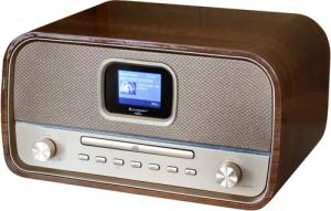 Soundmaster DAB970BR Retro Kompaktanlage Stereo DAB+ CD Player MP3 USB Bluetooth Microanlage (DAB+, UKW-RDS, 30 W, Digitalradio, CD-Player, DAB+, Retro, Nostalgieradio, Bluetooth)