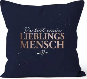 SpecialMe Dekokissen Kissen-Bezug Spruch Du bist mein Lieblingsmensch Geschenk Liebe