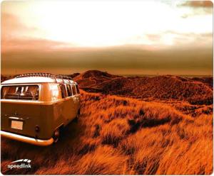 Speedlink Mauspad Mouse-Pad Maus-Pad Motiv Bus dünn 1,5mm, Sonnenuntergang Bus Mouse Maus Pad dünn rutschfest Textil-Oberfläche