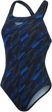 Speedo Damen Boom Allover Medalist Badeanzug Blau / Schwarz