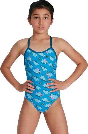 Speedo Mädchen-Badeanzug Flipper Phone V-Back 11-12 Jahre