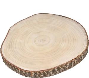 Spetebo Dekoobjekt XL Echtholz Baumscheibe natur - Ø 40-45 cm (Stück, 1 St., Holz Baumscheibe), Holzscheibe zum Dekorieren, Bemalen oder Brandmalen
