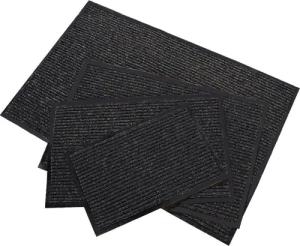 Spetebo Fußmatte Schmutzfangmatte in schwarz - 90 x 60 cm, rechteckig, Höhe: 10 mm, Türmatte für Innen und Außen