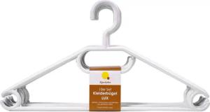 Spetebo Kleiderbügel Kunststoff Kleiderbügel mit Hosenstange - 10 Stück / weiß, (Set, 10-tlg), Garderoben Bügel für Jacken und Hemden