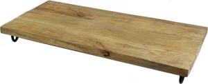 Spetebo Servierplatte Mango Servierplatte mit 4 Standfüßen - 50 cm, Holz, (Stück, 1-tlg., schönes Serviertablett), großes Holz Tablett für Käse oder Tapas