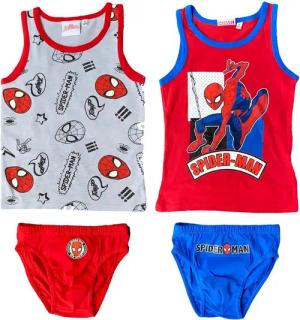 Spiderman Set: Unterhemd SPIDERMAN Jungen Unterwäscheset 2x Unterhemd + Unterhose