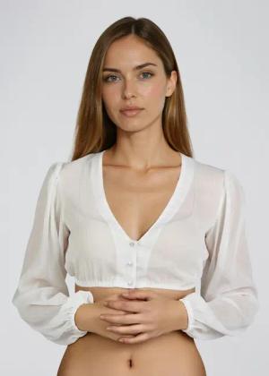 Spieth & Wensky Dirndlbluse Efeu (1-tlg) mit schimmernden Knöpfe als stilvolles Detail