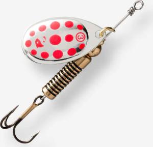 Spinner Weta+ Gr. 3 silber/rot gepunktet zum Angeln auf Raubfische