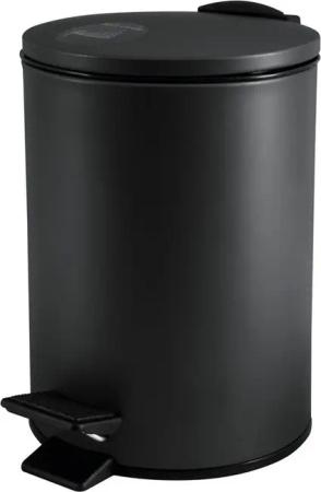 spirella Kosmetikeimer ADELAR, Treteimer mit Softclose-Absenkautomatik, herausnehmbarem Inneneimer, Anti-Fingerprint-Beschichtung, matt Finish, 3L, schwarz