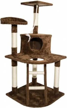 SPOCADO "Rovers" Kratzbaum für Katzen 120 x 55 x 55 cm braun