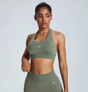 Sport-BH Low Sculpt Scrunch - Graugrün